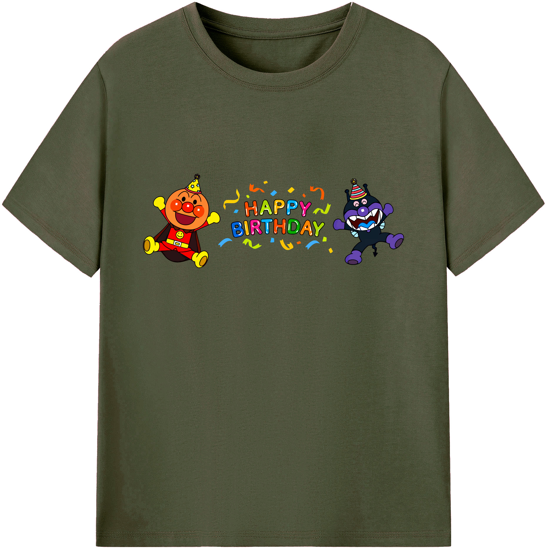 （画像用） アンパンマン Anpanman 綿100％ メンズ半袖Tシャツ｜肌触りやわらか＆通気性